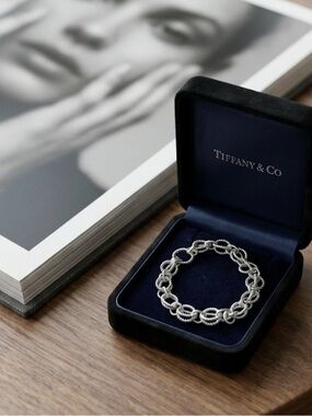 Silver Interlinked Rope Chain Bracelet